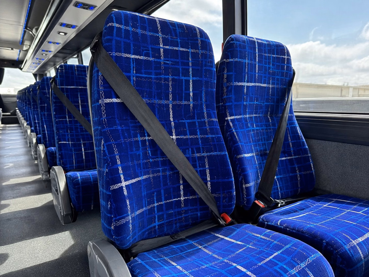 san diego charter bus rental interior
